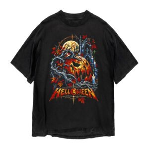 Áo Thun Rock Metal Unisex: Phong Cách Cá Tính, Chất Lượng Cao Helloween - Giant Pumpkin